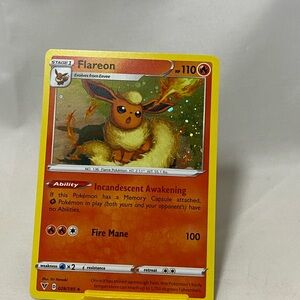 Pokemon Cards Flareon Vivid Voltage Cosmo Holo Rare 026/185 NM